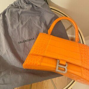 Balenciaga Hourglass Bag Small Orange